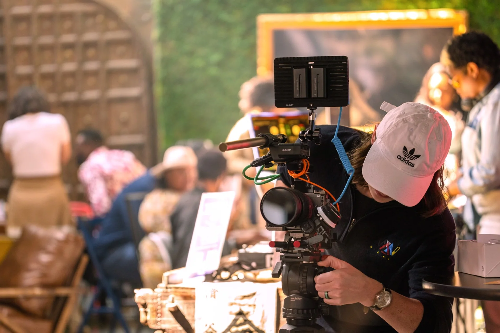 Professional photography setup in Cincinnati's industrial event space